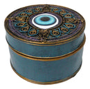 Auspicious Evil Eye With Peacock Train Sacred Compass Trinket Decorative Box