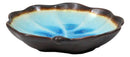 Pack Of 6 Blue Sky Aozora Kannyu Ceramic Leaf Shaped Deep Appetizer Salad Plates