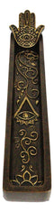 Sacred Symbol Hand of God Hamsa Palm Eye Of Providence Incense Burner Figurine
