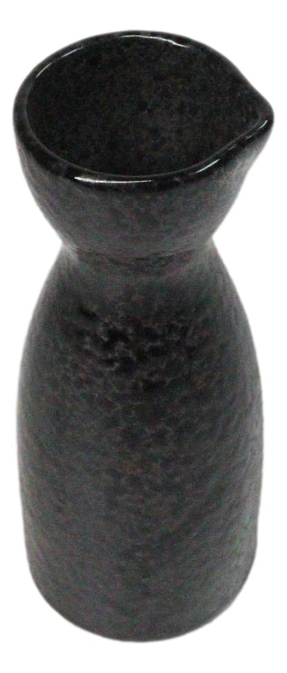 Pack Of 6 Porcelain Charcoal Grey Tone Hakumu Japanese Wine Sake Tokkuri Flasks
