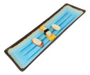 Blue Sky Aozora Kannyu Collection Ceramic 16" Long Ridged Center Serving Platter