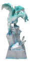 Winter White Dragon On Frozen Ice Cliff With LED Light Crystals Decor Figurine