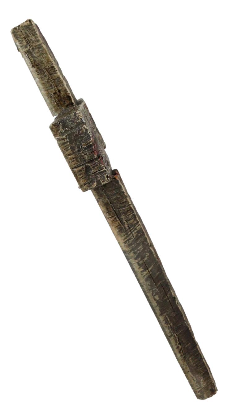 Vintage Western Layered Distressed Wood Grain Pattern Faux Wooden Wall Cross