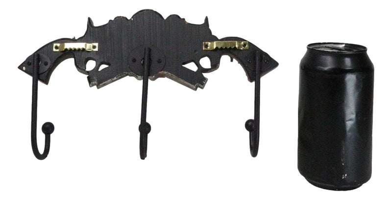 Rustic Western Old World Dual Six Shooter Gun Pistols With Lone Star 3 Pegs Hook