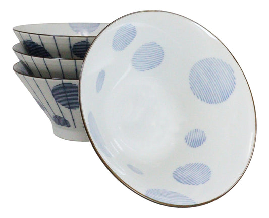 Pack Of 4 Mizutama Tokusa Made In Japan 38oz Ramen Soup Rice Sorigata Bowls