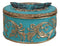 Turquoise And Gold Scrollwork Death Moth Skull Decorative Trinket Jewelry Box