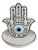 Wicca Hand of God Hamsa Palm Evil Eye Ceramic Backflow Incense Holder Figurine