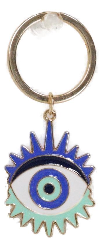 24 Wiccan All Seeing Eye Of Protection Keychain Charms With Display Stand Set