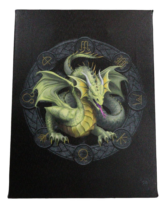 Anne Stokes Mabon Drake Sabbats Wheel of The Year Dragon Canvas Wall Decor - Ebros Gift