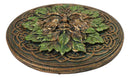 Green Man Tree Spirit Round Medallion Celtic Knot Incense Burner Ash Catcher
