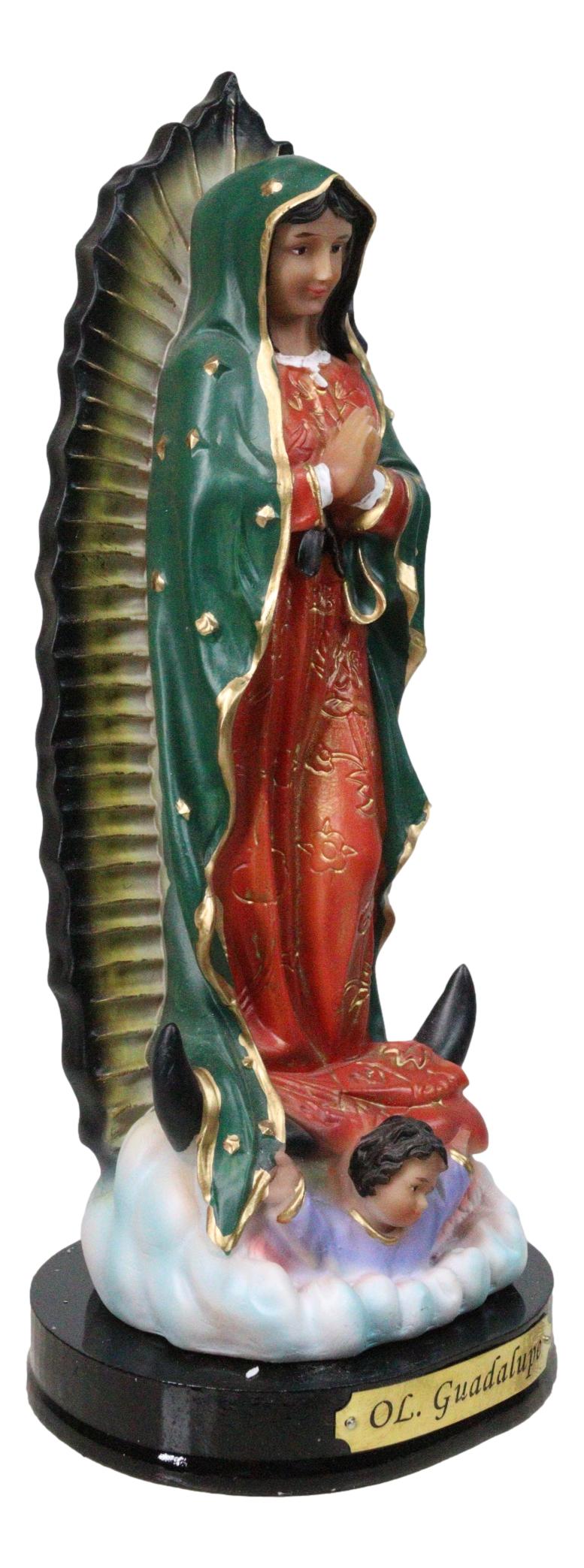 Catholic Blessed Virgin Mary Our Lady of Guadalupe Figurine With Base 8" Tall