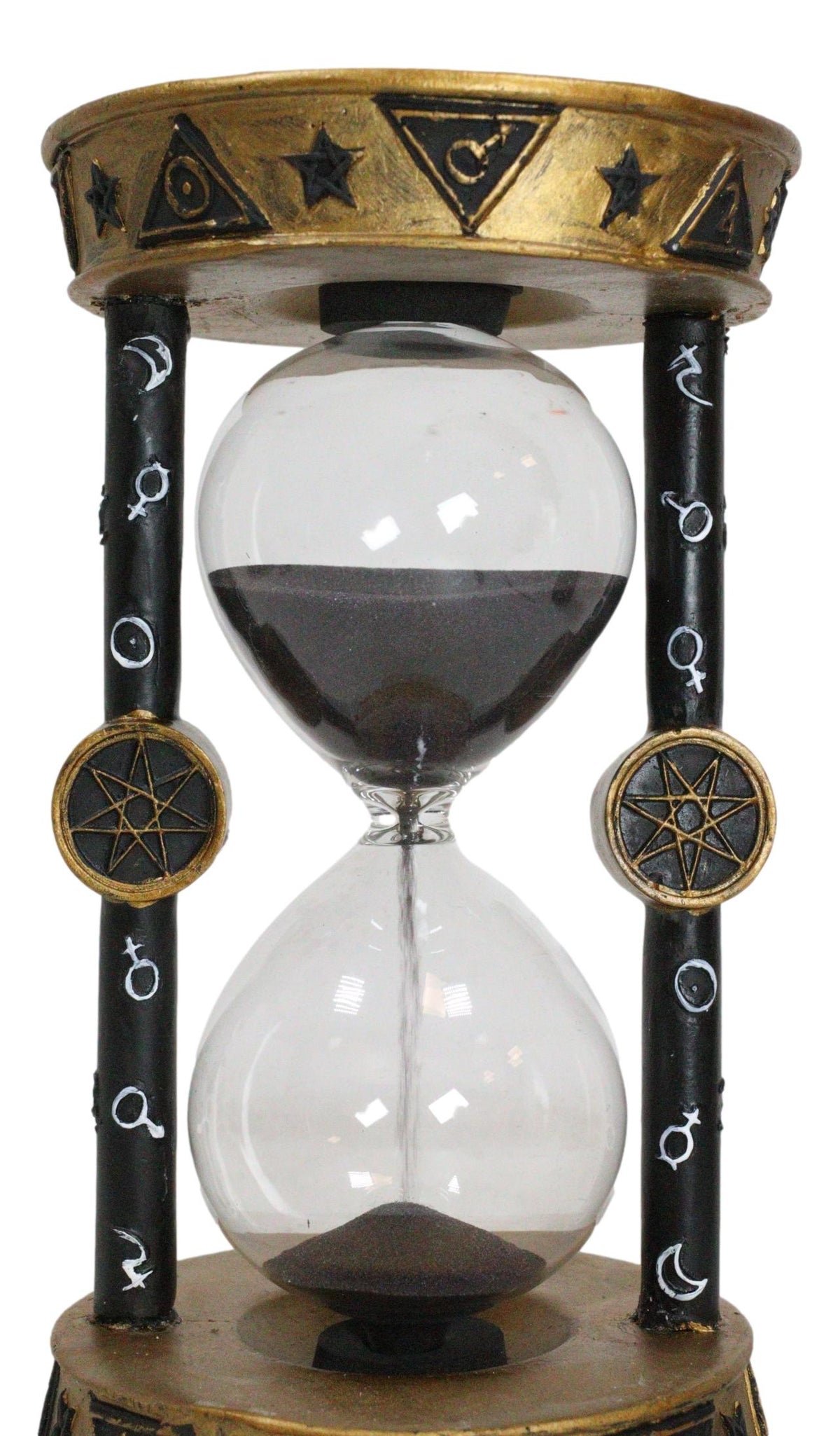 Wicca Metaphysical Sacred Symbols Astrology Zodiac Invertible Glass Sand Timer