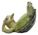 Nautical Marine Playful Green Shelled Sea Turtle On Back Flip Cell Phone Holder