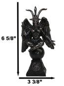 6.5"H Sabbatic Goat Idol Baphomet Bronze Resin Statue Horned God Figurine