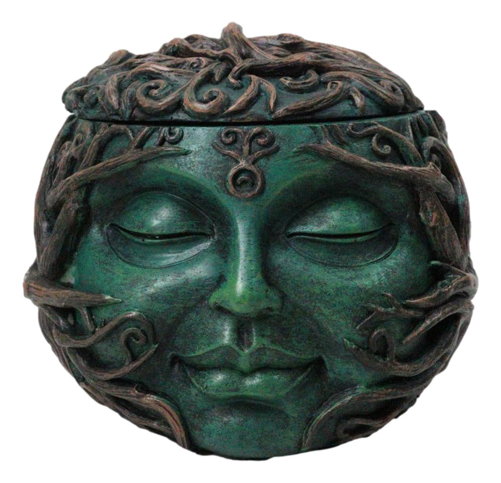 Wiccan Gaia Earth Goddess Mother Nature Keepsake Trinket Box Figurine