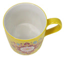 Yellow Manipura Navel Chakra Zen Flower Of Life Mandala Circle Ceramic Mug