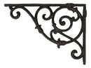 Pack of 2 Vintage Classic Rust Finish Wrought Iron Victorian Scroll Wall Hooks