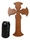 Celtic Knotwork Tooled Faux Leather Colorful Flowers Wall Cross Christian Decor