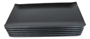 Pack Of 6 Black Silk Melamine Rectangular Sushi Entree Serving Platters 12" L