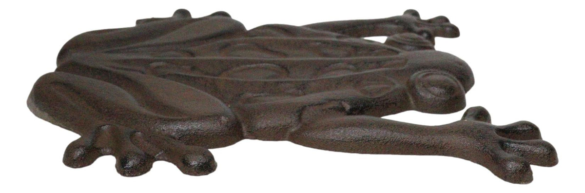 Pack Of 3 Cast Iron Amphibian Tree Frog Garden Stepping Stone Pave Foot Steps - Ebros Gift