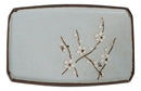 Set Of 4 Japan Made Sakura Cherry Blossoms Porcelain Rectangular Serving Plates