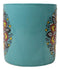 Blue Vishuddha Throat Chakra Zen Flower Of Life Mandala Circle Ceramic Mug Cup