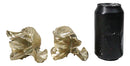 Pack of 2 Nautical Marine Goldfishes Gold Fish Sculptures In Gold Leaf Finish
