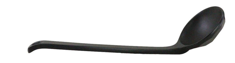 Pack Of 6 Ridged Matte Black Melamine Stirring Mixing Serving Ladle Spoons