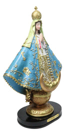 Our Lady of San Juan De Los Lagos With Golden Crown And Moon Figurine 12"H