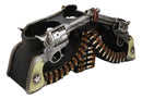 Western Cowboy Double Six Shooter Gun Pistols With Bullets 2 Slots Wine Holder