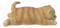 Adorable Resting Feline Orange Tabby Cat Kitten Magnetic Figurine 4.25"L