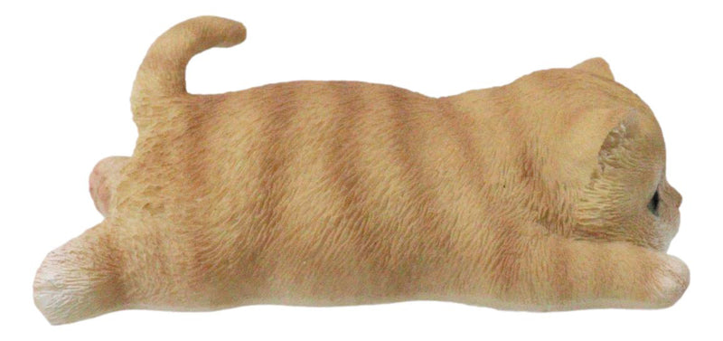 Adorable Resting Feline Orange Tabby Cat Kitten Magnetic Figurine 4.25"L