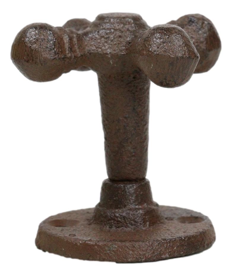 Pack Of 2 Cast Iron Vintage Rustic Farmhouse Cross Handle Sink Faucet Wall Hooks