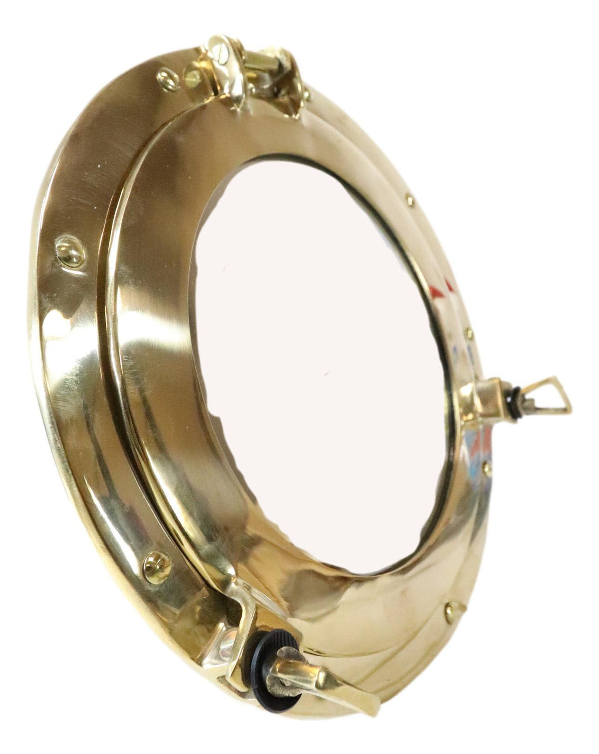 Antique Brass Gold Nautical Marine Ship Porthole Vanity Desktop Table Mirror