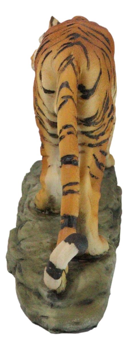 Jungle Apex Predator Prowling Fierce Orange Bengal Tiger Figurine 11.25"L