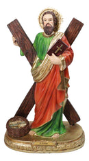 Apostle Disciple Of Jesus Saint Andrew With Saltire Cross Figurine 12" Series