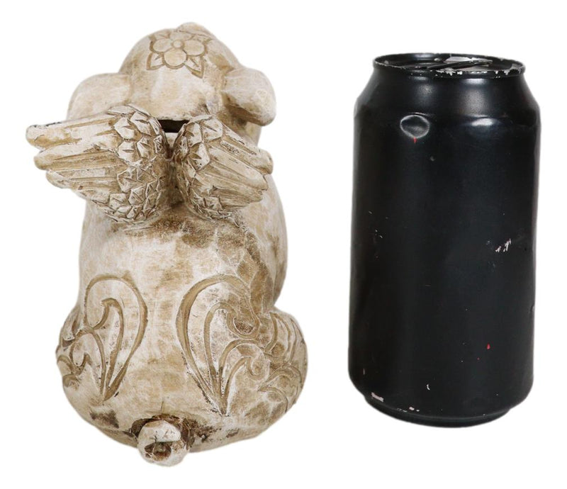 Rustic Country Farmhouse Hog Heavens Flying Baby Angel Pig Coin Money Bank