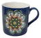 Indigo Ajna Eye Brow Chakra Zen Flower Of Life Mandala Circle Ceramic Mug Cup