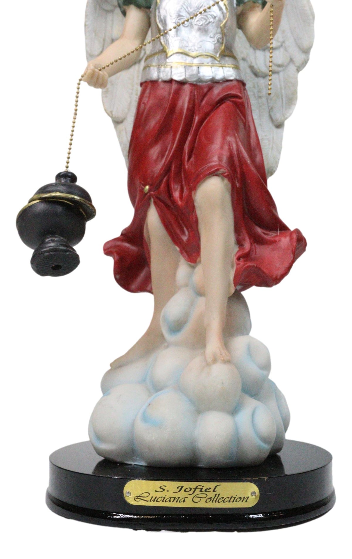 Archangel Saint Jofiel Carrying Censer Figurine With Base 12"H Angel Of Wisdom