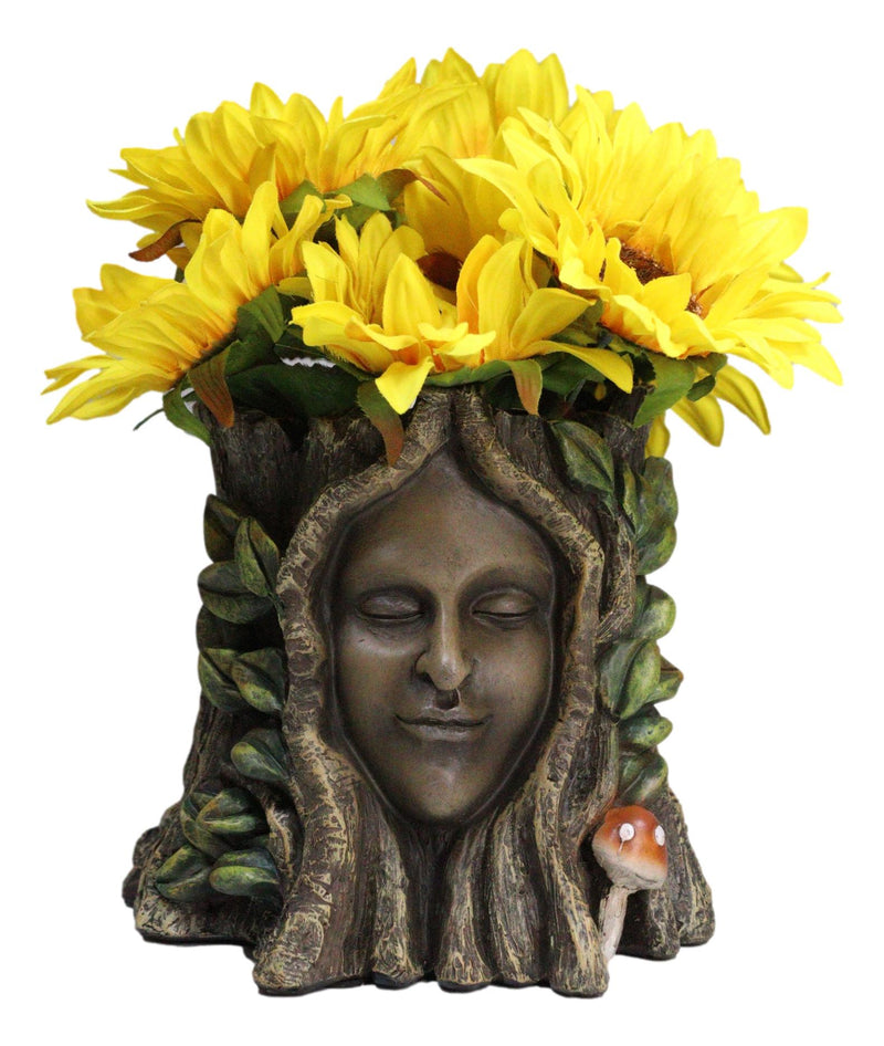 Celtic Greenman Tree Woman Gaia Dryad Ent Earth Goddess Floral Planter Figurine