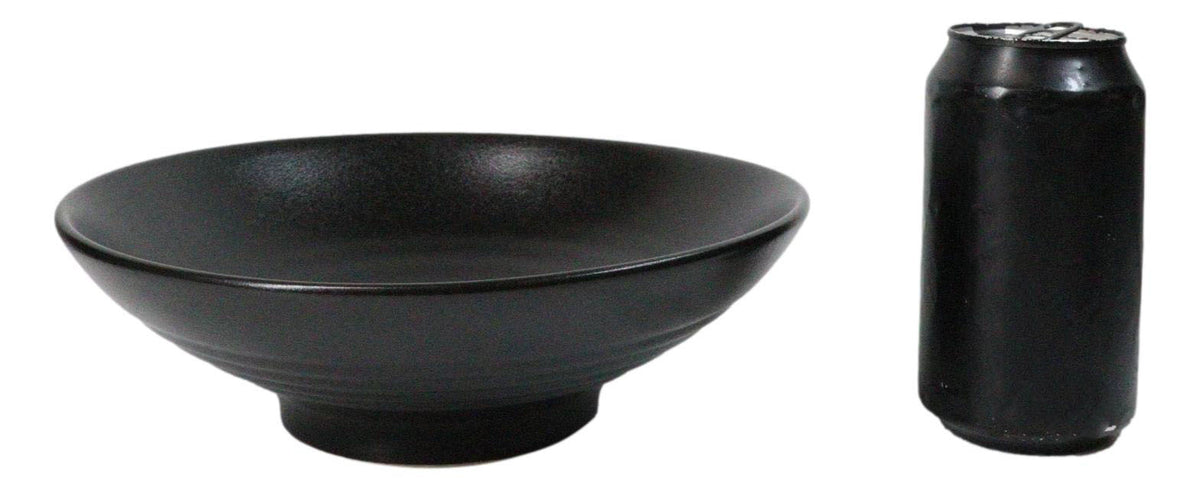 Pack Of 6 Black Kokuyo Ceramic Collection Large Ramen Soup Dinner Bowl 36oz 9"D