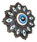 Evil Eye Of Providence With Geometric Sacred Symbols Decorative Wall Plaque