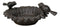 Small Rustic Cast Iron Lovebirds Perching On Sunflower Garden Bird Feeder Bath