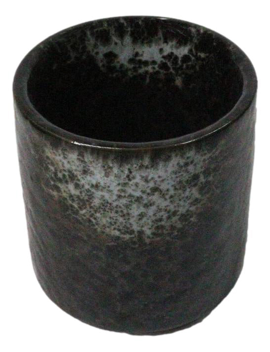 Hakumu Black Ochoko Ceramic Sake Cups 1.5 Oz, Set of 6, Japanese Style Drinkware