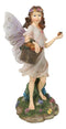 Enchanted Garden Butterfly Fairy With Floral Laurel And Apple Basket Figurine