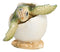 Pack Of 2 Marine Blue And Green Sea Turtle Hatchlings In Egg Shells Figurines