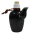 Glossy Black Traditional Japanese Soy Sauce Dispenser Flask Set Made in Japan