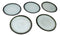 Pack Of 5 Ceramic Blue Sky Seikai Collection Large Round Dinner Plates 10" D