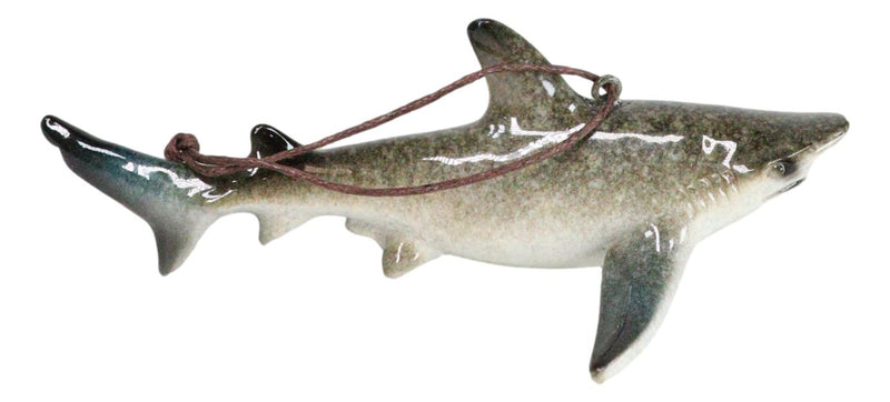 Set Of 6 Great White Sharks Ocean Marine Wall Hanging Decor Tree Ornaments