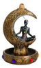 7 Chakra Gems Yoga Avatar Meditating On Crescent Moon Backflow Incense Holder